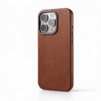 Coque MagSafe en cuir effet vintage – Protection magnétique élégante