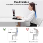 Housse Ordinateur Premium 2-en-1 : Étui Cuir Croco & Support Ergonomique Intégré – Image 3